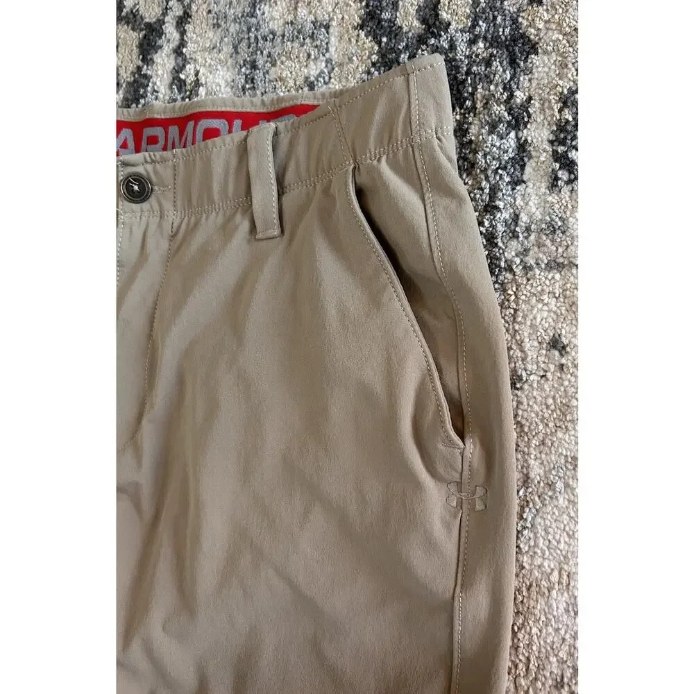 Under Armour Tan Athletic Performance Chino Pants Men’s 34x30 Golf Straight Leg